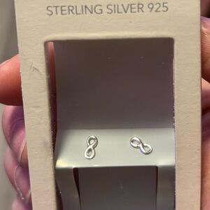Elegant Sterling Silver Infinity Earrings